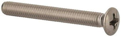 Value Collection - M4x0.70 Metric Coarse, 35mm OAL Phillips Drive Machine Screw - Oval Head, Grade 18-8 & A2 Stainless Steel, Uncoated, Without Washer - Industrial Tool & Supply