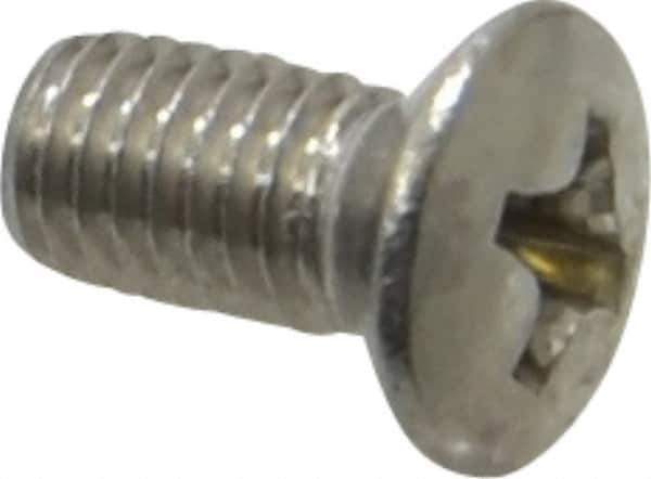 Value Collection - M5x0.80 Metric Coarse, 10mm OAL Phillips Drive Machine Screw - Oval Head, Grade 18-8 & A2 Stainless Steel, Uncoated, Without Washer - Industrial Tool & Supply