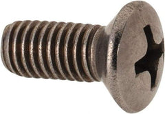Value Collection - M5x0.80 Metric Coarse, 12mm OAL Phillips Drive Machine Screw - Oval Head, Grade 18-8 & A2 Stainless Steel, Uncoated, Without Washer - Industrial Tool & Supply