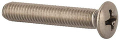 Value Collection - M5x0.80 Metric Coarse, 30mm OAL Phillips Drive Machine Screw - Oval Head, Grade 18-8 & A2 Stainless Steel, Uncoated, Without Washer - Industrial Tool & Supply