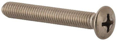 Value Collection - M5x0.80 Metric Coarse, 35mm OAL Phillips Drive Machine Screw - Oval Head, Grade 18-8 & A2 Stainless Steel, Uncoated, Without Washer - Industrial Tool & Supply