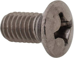 Value Collection - M6x1.00 Metric Coarse, 12mm OAL Phillips Drive Machine Screw - Oval Head, Grade 18-8 & A2 Stainless Steel, Uncoated, Without Washer - Industrial Tool & Supply