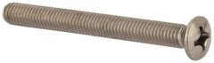 Value Collection - M6x1.00 Metric Coarse, 60mm OAL Phillips Drive Machine Screw - Oval Head, Grade 18-8 & A2 Stainless Steel, Uncoated, Without Washer - Industrial Tool & Supply