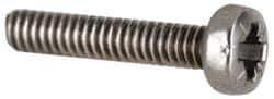 Value Collection - M6x1.00, 40mm Length Under Head Pozidriv Drive Machine Screw - Pan Head, Grade 18-8 & A2 Stainless Steel, Uncoated, Without Washer - Industrial Tool & Supply
