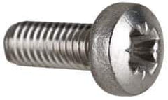 Value Collection - M3x0.50 Metric Coarse, 8mm Length Under Head Pozidriv Drive Machine Screw - Pan Head, Grade 18-8 & A2 Stainless Steel, Uncoated, Without Washer - Industrial Tool & Supply
