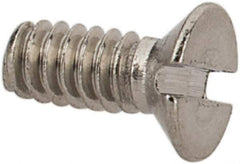 Value Collection - M1.6x0.35 Metric Coarse, 4mm OAL Slotted Drive Machine Screw - Flat Head, Grade 316 & A4 Stainless Steel, Uncoated, Without Washer - Industrial Tool & Supply