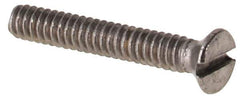 Value Collection - M1.6x0.35 Metric Coarse, 10mm OAL Slotted Drive Machine Screw - Flat Head, Grade 316 & A4 Stainless Steel, Uncoated, Without Washer - Industrial Tool & Supply