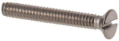Value Collection - M1.6x0.35 Metric Coarse, 12mm OAL Slotted Drive Machine Screw - Flat Head, Grade 316 & A4 Stainless Steel, Uncoated, Without Washer - Industrial Tool & Supply