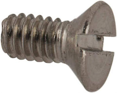 Value Collection - M2x0.40 Metric Coarse, 4mm OAL Slotted Drive Machine Screw - Flat Head, Grade 316 & A4 Stainless Steel, Uncoated, Without Washer - Industrial Tool & Supply