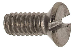 Value Collection - M2x0.40 Metric Coarse, 5mm OAL Slotted Drive Machine Screw - Flat Head, Grade 316 & A4 Stainless Steel, Uncoated, Without Washer - Industrial Tool & Supply