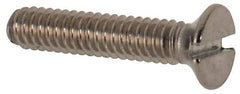 Value Collection - M2x0.40 Metric Coarse, 10mm OAL Slotted Drive Machine Screw - Flat Head, Grade 316 & A4 Stainless Steel, Uncoated, Without Washer - Industrial Tool & Supply