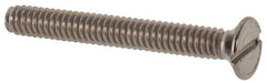 Value Collection - M2x0.40 Metric Coarse, 16mm OAL Slotted Drive Machine Screw - Flat Head, Grade 316 & A4 Stainless Steel, Uncoated, Without Washer - Industrial Tool & Supply