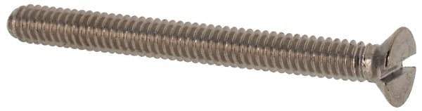 Value Collection - M2x0.40 Metric Coarse, 20mm OAL Slotted Drive Machine Screw - Flat Head, Grade 316 & A4 Stainless Steel, Uncoated, Without Washer - Industrial Tool & Supply