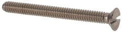 Value Collection - M2x0.40 Metric Coarse, 20mm OAL Slotted Drive Machine Screw - Flat Head, Grade 316 & A4 Stainless Steel, Uncoated, Without Washer - Industrial Tool & Supply