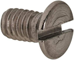 Value Collection - M2.5x0.45 Metric Coarse, 5mm OAL Slotted Drive Machine Screw - Flat Head, Grade 316 & A4 Stainless Steel, Uncoated, Without Washer - Industrial Tool & Supply