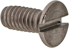 Value Collection - M2.5x0.45 Metric Coarse, 6mm OAL Slotted Drive Machine Screw - Flat Head, Grade 316 & A4 Stainless Steel, Uncoated, Without Washer - Industrial Tool & Supply