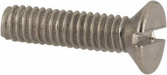 Value Collection - M2.5x0.45 Metric Coarse, 10mm OAL Slotted Drive Machine Screw - Flat Head, Grade 316 & A4 Stainless Steel, Uncoated, Without Washer - Industrial Tool & Supply