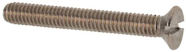 Value Collection - M2.5x0.45 Metric Coarse, 20mm OAL Slotted Drive Machine Screw - Flat Head, Grade 316 & A4 Stainless Steel, Uncoated, Without Washer - Industrial Tool & Supply