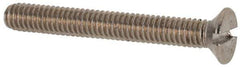 Value Collection - M2.5x0.45 Metric Coarse, 20mm OAL Slotted Drive Machine Screw - Flat Head, Grade 316 & A4 Stainless Steel, Uncoated, Without Washer - Industrial Tool & Supply