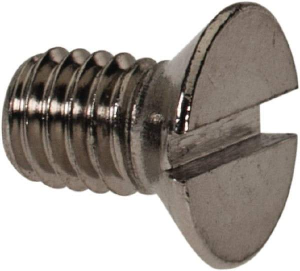 Value Collection - M3x0.50 Metric Coarse, 5mm OAL Slotted Drive Machine Screw - Flat Head, Grade 316 & A4 Stainless Steel, Uncoated, Without Washer - Industrial Tool & Supply