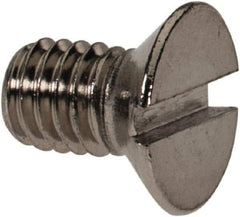 Value Collection - M3x0.50 Metric Coarse, 5mm OAL Slotted Drive Machine Screw - Flat Head, Grade 316 & A4 Stainless Steel, Uncoated, Without Washer - Industrial Tool & Supply