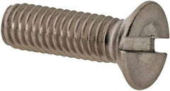 Value Collection - M3x0.50 Metric Coarse, 10mm OAL Slotted Drive Machine Screw - Flat Head, Grade 316 & A4 Stainless Steel, Uncoated, Without Washer - Industrial Tool & Supply