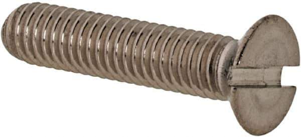Value Collection - M3x0.50 Metric Coarse, 14mm OAL Slotted Drive Machine Screw - Flat Head, Grade 316 & A4 Stainless Steel, Uncoated, Without Washer - Industrial Tool & Supply