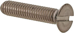 Value Collection - M3x0.50 Metric Coarse, 14mm OAL Slotted Drive Machine Screw - Flat Head, Grade 316 & A4 Stainless Steel, Uncoated, Without Washer - Industrial Tool & Supply