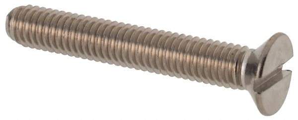Value Collection - M3x0.50 Metric Coarse, 20mm OAL Slotted Drive Machine Screw - Flat Head, Grade 316 & A4 Stainless Steel, Uncoated, Without Washer - Industrial Tool & Supply