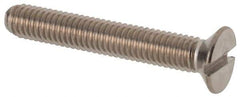 Value Collection - M3x0.50 Metric Coarse, 20mm OAL Slotted Drive Machine Screw - Flat Head, Grade 316 & A4 Stainless Steel, Uncoated, Without Washer - Industrial Tool & Supply