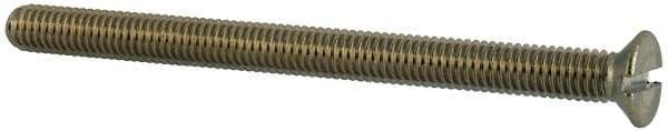 Value Collection - M3x0.50 Metric Coarse, 40mm OAL Slotted Drive Machine Screw - Flat Head, Grade 316 & A4 Stainless Steel, Uncoated, Without Washer - Industrial Tool & Supply