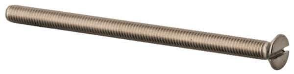 Value Collection - M3x0.50 Metric Coarse, 50mm OAL Slotted Drive Machine Screw - Flat Head, Grade 316 & A4 Stainless Steel, Uncoated, Without Washer - Industrial Tool & Supply