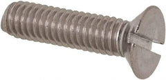 Value Collection - M4x0.70 Metric Coarse, 16mm OAL Slotted Drive Machine Screw - Flat Head, Grade 316 & A4 Stainless Steel, Uncoated, Without Washer - Industrial Tool & Supply