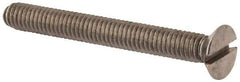 Value Collection - M4x0.70 Metric Coarse, 35mm OAL Slotted Drive Machine Screw - Flat Head, Grade 316 & A4 Stainless Steel, Uncoated, Without Washer - Industrial Tool & Supply