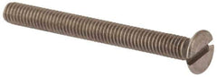 Value Collection - M4x0.70 Metric Coarse, 40mm OAL Slotted Drive Machine Screw - Flat Head, Grade 316 & A4 Stainless Steel, Uncoated, Without Washer - Industrial Tool & Supply