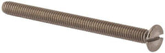 Value Collection - M4x0.70 Metric Coarse, 50mm OAL Slotted Drive Machine Screw - Flat Head, Grade 316 & A4 Stainless Steel, Uncoated, Without Washer - Industrial Tool & Supply