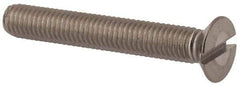 Value Collection - M5x0.80 Metric Coarse, 35mm OAL Slotted Drive Machine Screw - Flat Head, Grade 316 & A4 Stainless Steel, Uncoated, Without Washer - Industrial Tool & Supply