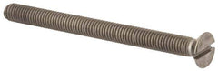 Value Collection - M5x0.80, 60mm OAL Slotted Drive Machine Screw - Flat Head, Grade 316 & A4 Stainless Steel, Uncoated, Without Washer - Industrial Tool & Supply