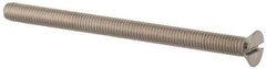 Value Collection - M5x0.80, 70mm OAL Slotted Drive Machine Screw - Flat Head, Grade 316 & A4 Stainless Steel, Uncoated, Without Washer - Industrial Tool & Supply