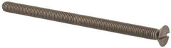 Value Collection - M5x0.80 Metric Coarse, 80mm OAL Slotted Drive Machine Screw - Flat Head, Grade 316 & A4 Stainless Steel, Uncoated, Without Washer - Industrial Tool & Supply