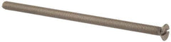 Value Collection - M5x0.80 Metric Coarse, 100mm OAL Slotted Drive Machine Screw - Flat Head, Grade 316 & A4 Stainless Steel, Uncoated, Without Washer - Industrial Tool & Supply