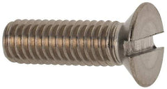 Value Collection - M6x1.00 Metric Coarse, 20mm OAL Slotted Drive Machine Screw - Flat Head, Grade 316 & A4 Stainless Steel, Uncoated, Without Washer - Industrial Tool & Supply