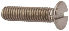 Value Collection - M6x1.00 Metric Coarse, 25mm OAL Slotted Drive Machine Screw - Flat Head, Grade 316 & A4 Stainless Steel, Uncoated, Without Washer - Industrial Tool & Supply