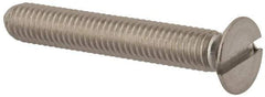 Value Collection - M6x1.00 Metric Coarse, 40mm OAL Slotted Drive Machine Screw - Flat Head, Grade 316 & A4 Stainless Steel, Uncoated, Without Washer - Industrial Tool & Supply