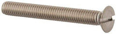 Value Collection - M6x1.00 Metric Coarse, 50mm OAL Slotted Drive Machine Screw - Flat Head, Grade 316 & A4 Stainless Steel, Uncoated, Without Washer - Industrial Tool & Supply