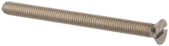 Value Collection - M6x1.00 Metric Coarse, 75mm OAL Slotted Drive Machine Screw - Flat Head, Grade 316 & A4 Stainless Steel, Uncoated, Without Washer - Industrial Tool & Supply