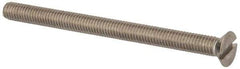 Value Collection - M6x1.00 Metric Coarse, 80mm OAL Slotted Drive Machine Screw - Flat Head, Grade 316 & A4 Stainless Steel, Uncoated, Without Washer - Industrial Tool & Supply