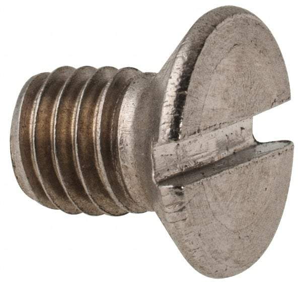 Value Collection - M8x1.25 Metric Coarse, 12mm OAL Slotted Drive Machine Screw - Flat Head, Grade 316 & A4 Stainless Steel, Uncoated, Without Washer - Industrial Tool & Supply