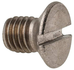 Value Collection - M8x1.25 Metric Coarse, 12mm OAL Slotted Drive Machine Screw - Flat Head, Grade 316 & A4 Stainless Steel, Uncoated, Without Washer - Industrial Tool & Supply