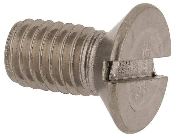 Value Collection - M8x1.25 Metric Coarse, 16mm OAL Slotted Drive Machine Screw - Flat Head, Grade 316 & A4 Stainless Steel, Uncoated, Without Washer - Industrial Tool & Supply